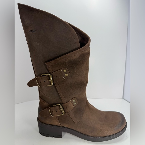 NIB - Musse & Cloud Women's Suede High-Low Moto Boots with Burnout Detail - 9 - Picture 5 of 9